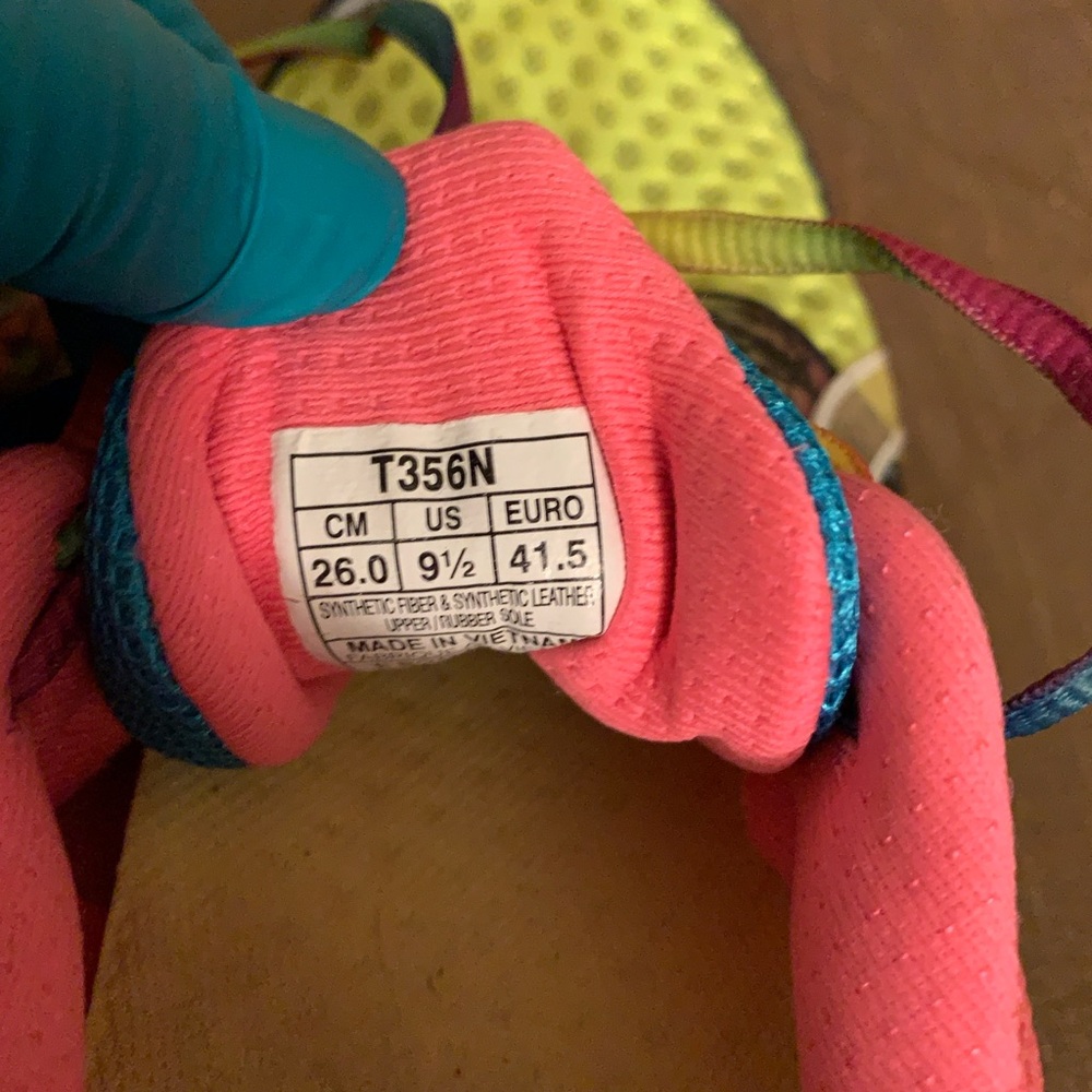 Asics Women's Neon and Black Athletic Shoes - Picture 10 of 10